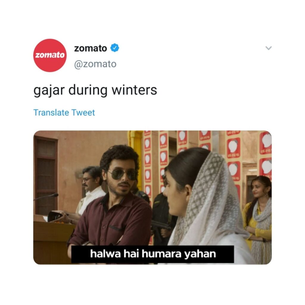 Zomato meme marketing